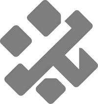 Минималистичный абстрактный логотип бара Дринки Крафт в серых тонах на белом фоне